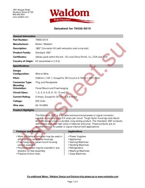 WM-72 KIT datasheet  